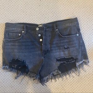 free people jean shorts